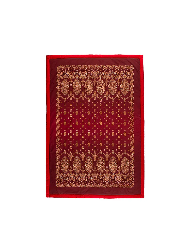 BASSETTI | Copriletto - Plaid 135x190cm GOLD DECOR Rosso | Rosso scuro