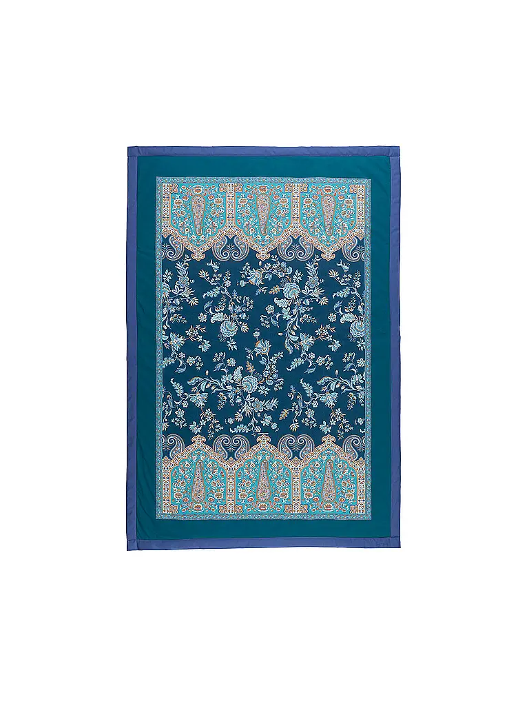 BASSETTI | Copriletto - Plaid 135x190cm INDIAN ROSES Blu | Blu scuro