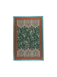 BASSETTI | Copriletto - Plaid 135x190cm INDIAN ROSES Blu | Verde scuro
