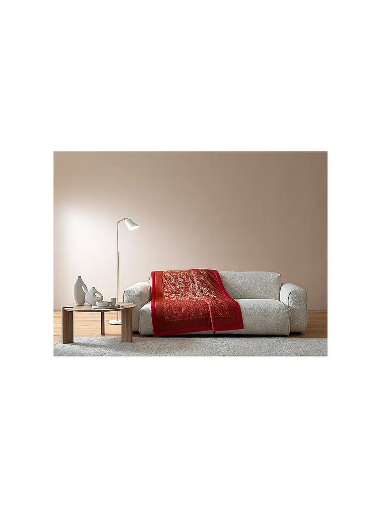 BASSETTI | Copriletto - Plaid 135x190cm MONNALISA Rosso | Rosso scuro