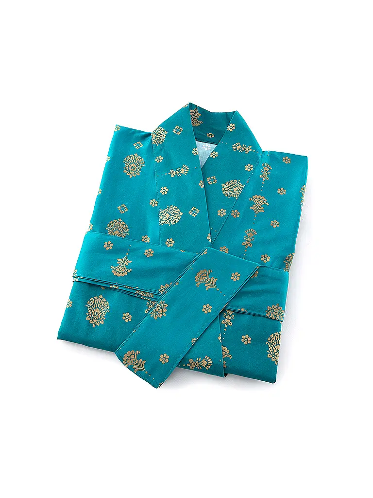 BASSETTI | Damen Kimono GOLD DECOR | Petrolio