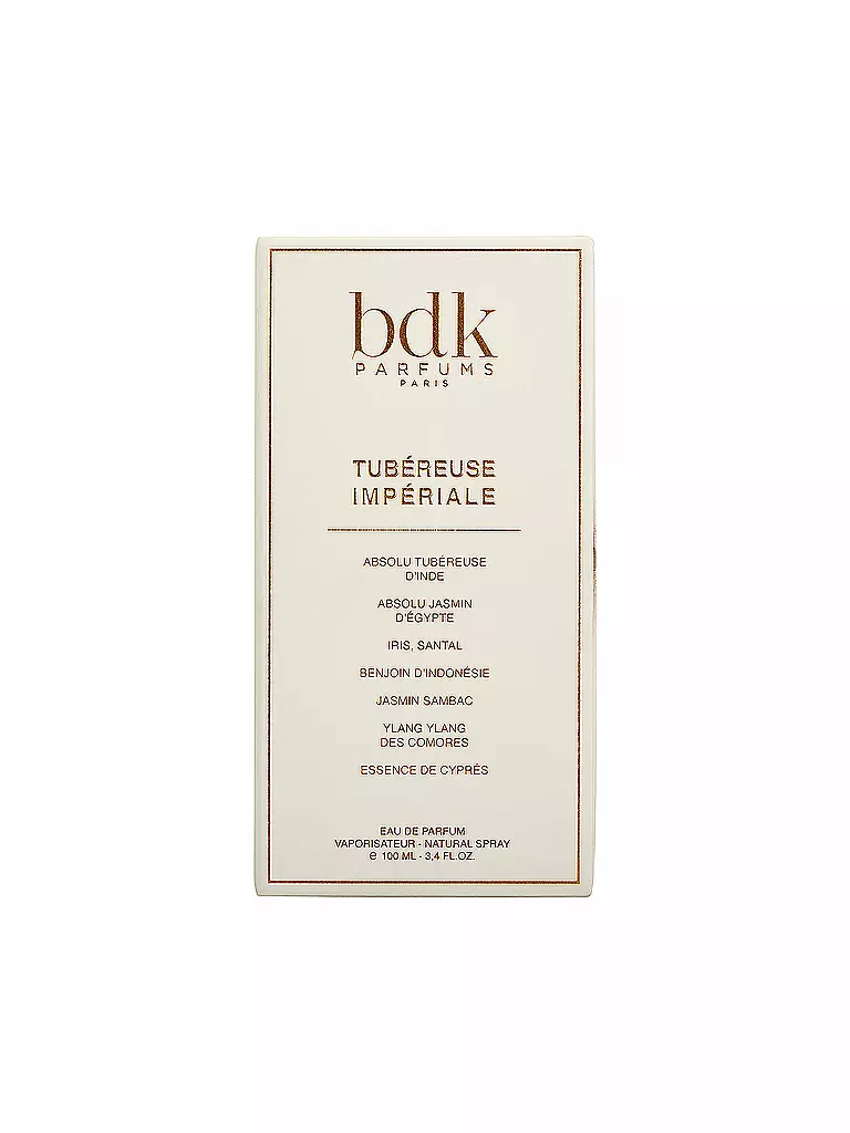 BDK | Tubéreuse Impériale Eau de Parfum Spray Naturale 100ml | Senza colore