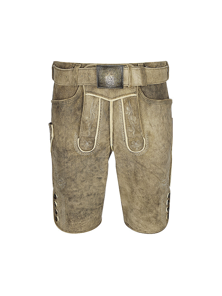 Pantaloni in pelle marrone chiaro 46