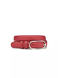BECKSÖNDERGAARD | Cintura in pelle GLOSSY NOLA LEATHER BELT Dusty Cedar Red | Rosso scuro