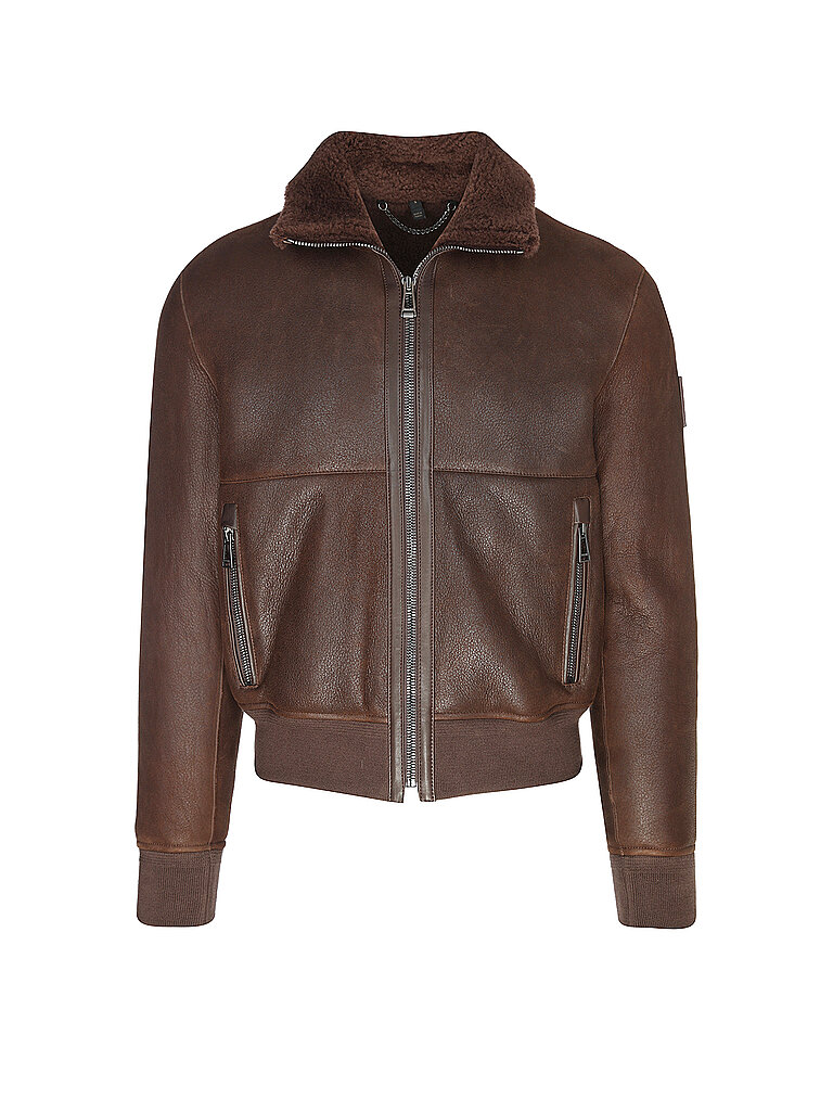 Giacca in pelle TRACE marrone 56