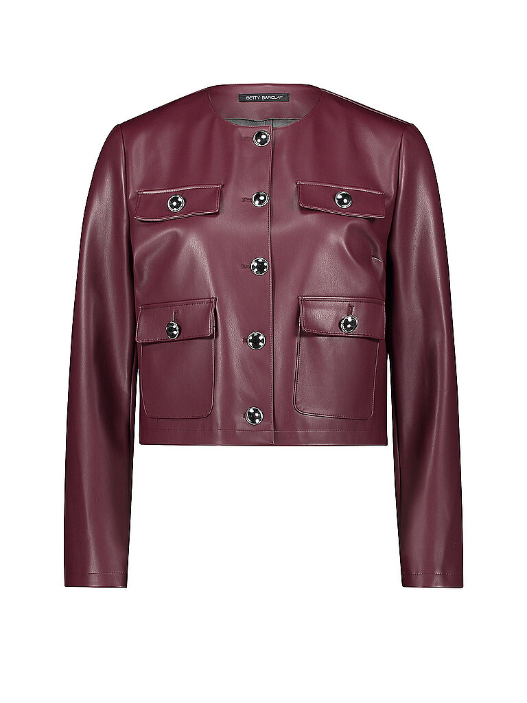 Giacca in similpelle rosso scuro 44