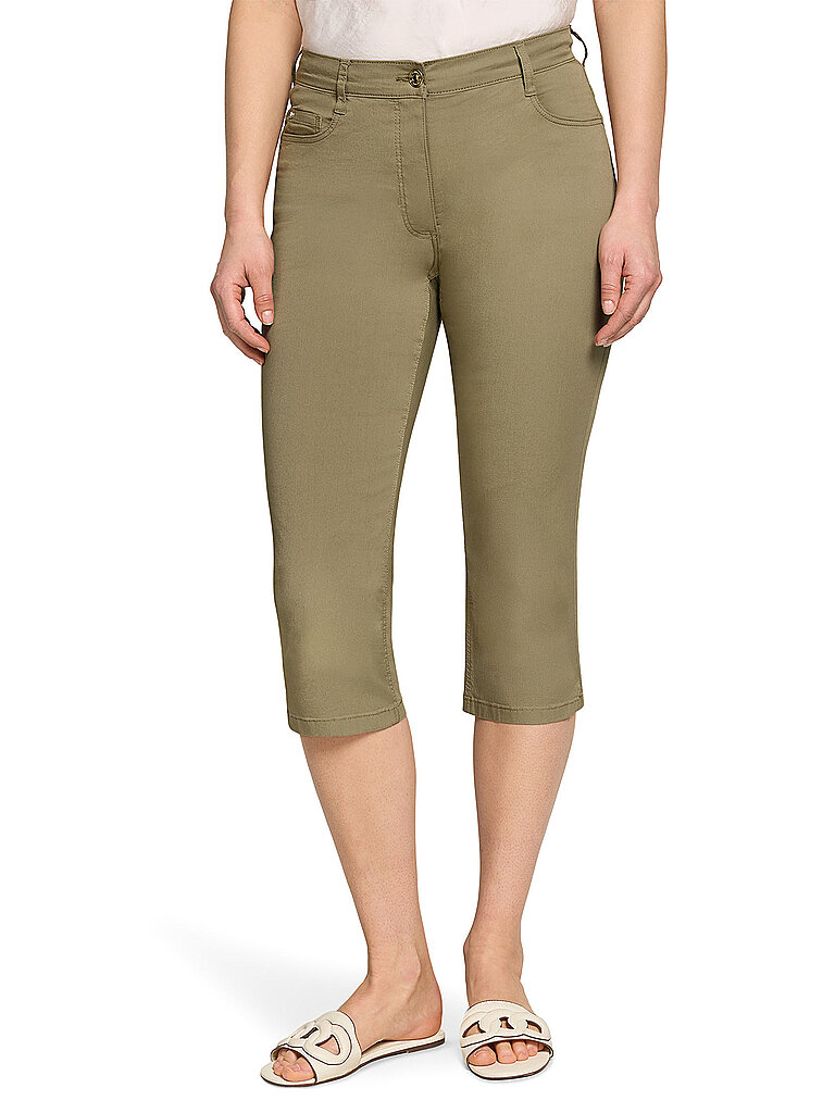 Pantaloni 3/4 Slim Fit oliva 38
