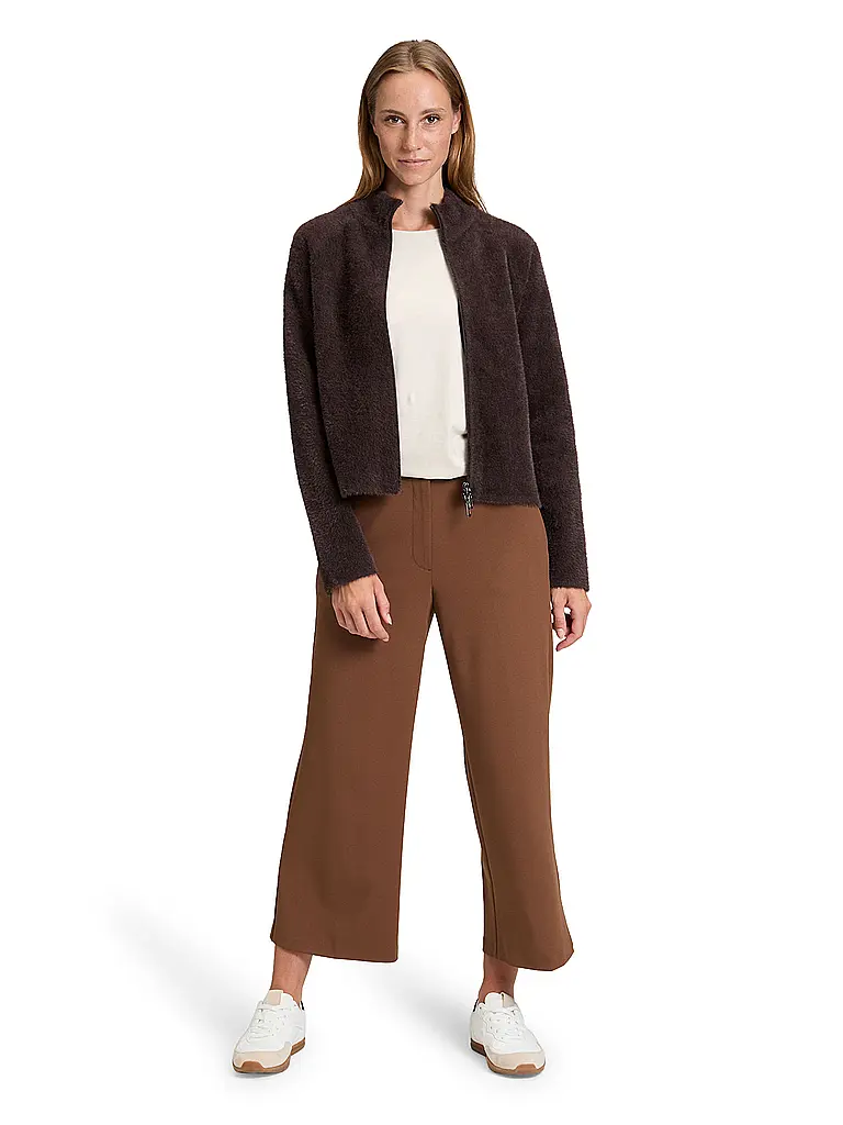 BETTY BARCLAY | Cardigan effetto pelliccia | Marrone