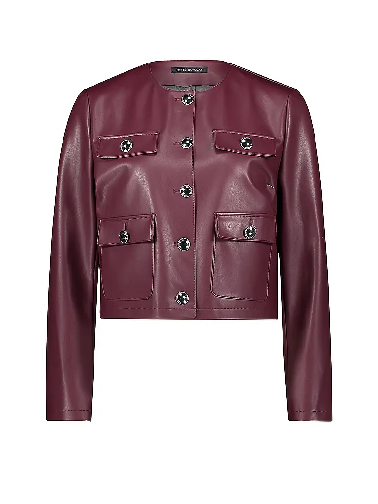 BETTY BARCLAY | Giacca in similpelle | Rosso scuro