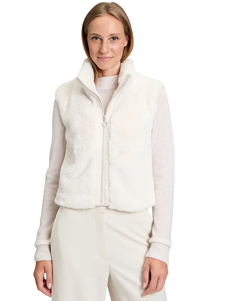 BETTY BARCLAY | Gilet in finta pelliccia | Beige