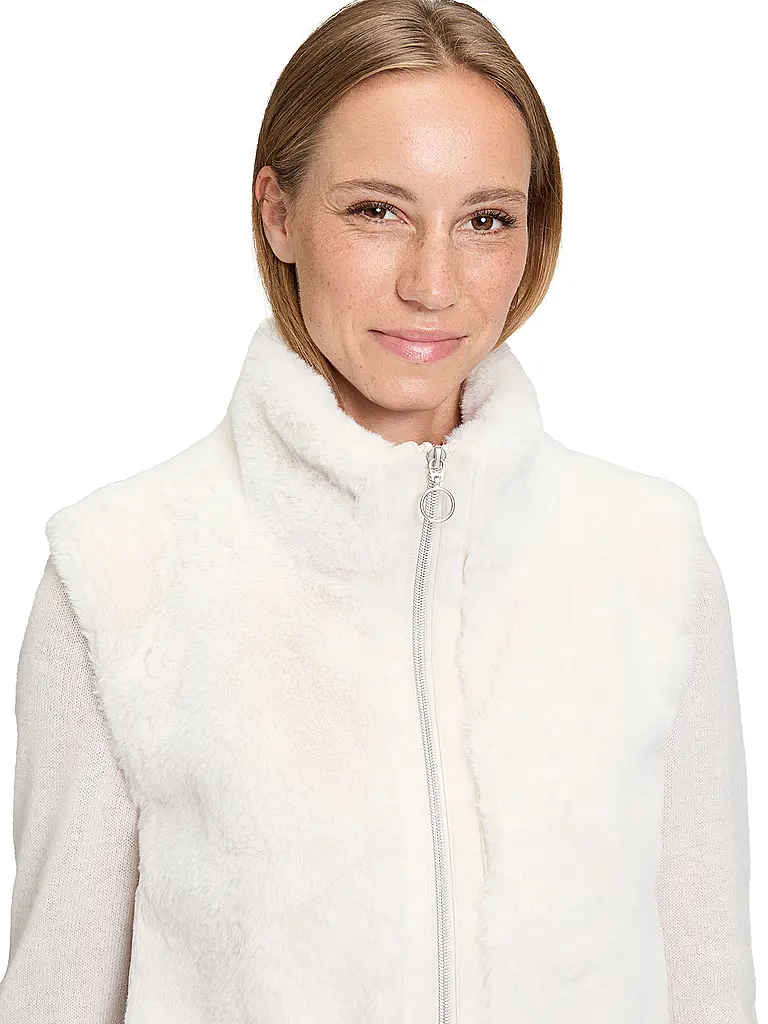 BETTY BARCLAY | Gilet in finta pelliccia | Beige