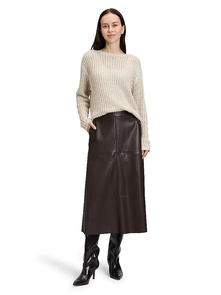 BETTY BARCLAY | Midi gonna in similpelle | Marrone