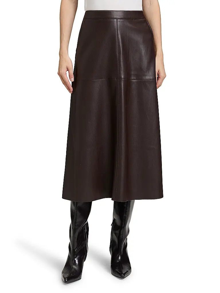 BETTY BARCLAY | Midi gonna in similpelle | Marrone