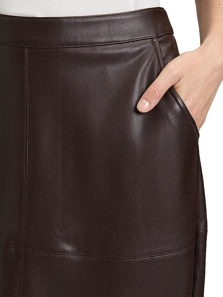 BETTY BARCLAY | Midi gonna in similpelle | Marrone