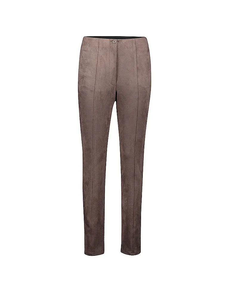BETTY BARCLAY | Pantaloni in similpelle 7/8 Slim Fit | Marrone