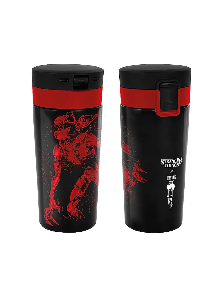 BIALETTI | Set di 2 tazze da viaggio 380 ml Stranger Things | Nero