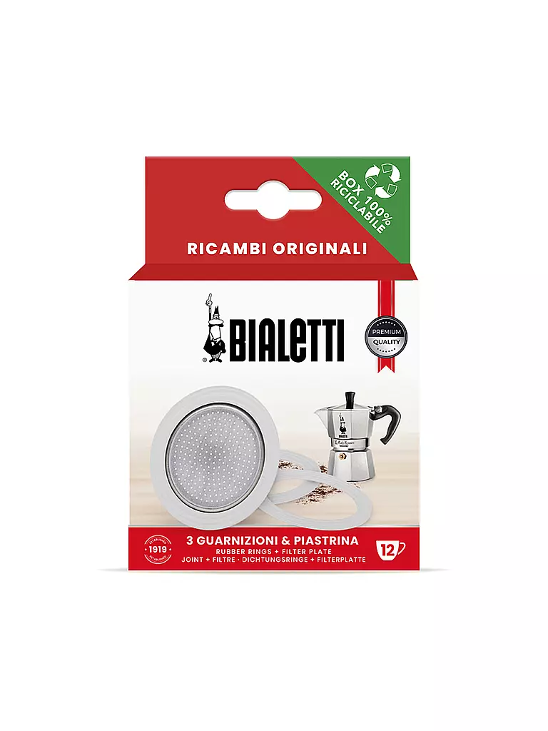 BIALETTI | Set di ricambio 12 - 18 tazze per Moka Express | Senza colore