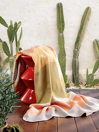 BIEDERLACK | Coperta - Plaid 150x200cm STRIPES OASIS Arancione