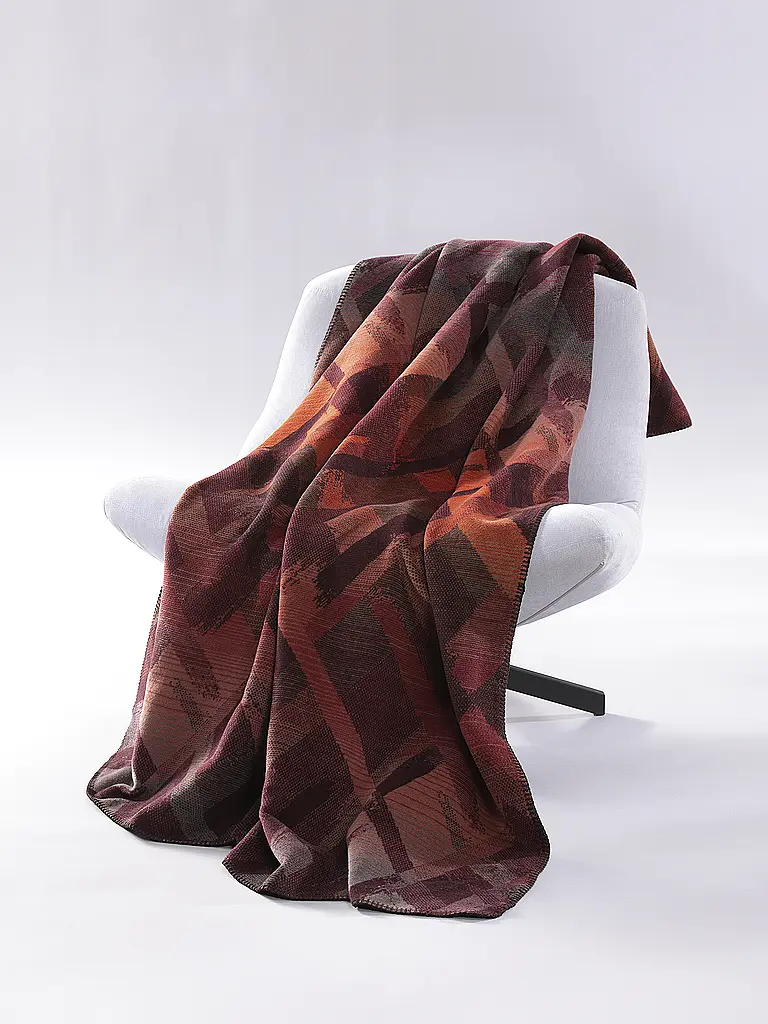 BIEDERLACK | Coperta - Plaid 150x200cm RUBY PASSION Garnet Glow | Rosso scuro