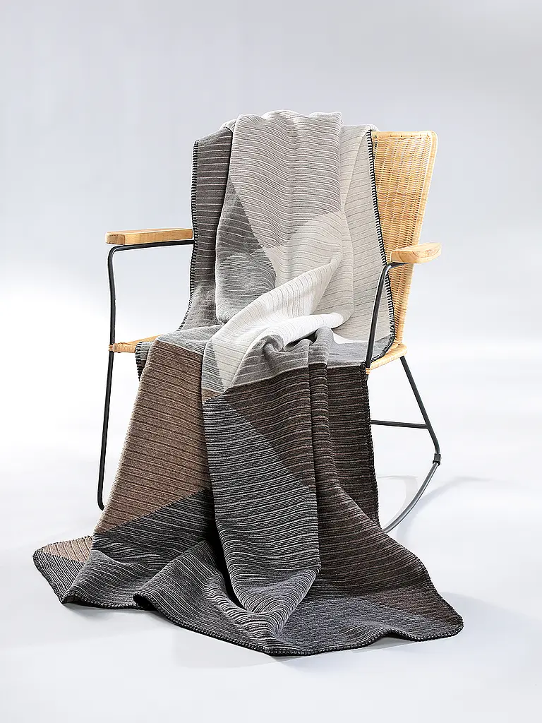 BIEDERLACK | Coperta - Plaid 150x200cm SIMPLY ELEGANT Feel Graphite | Marrone
