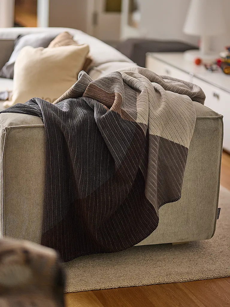 BIEDERLACK | Coperta - Plaid 150x200cm SIMPLY ELEGANT Feel Graphite | 