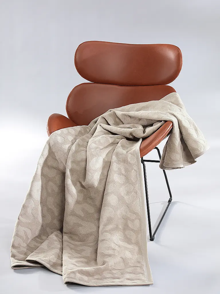 BIEDERLACK | Coperta - Plaid 150x200cm SIMPLY ELEGANT Feel Leo | Cammello