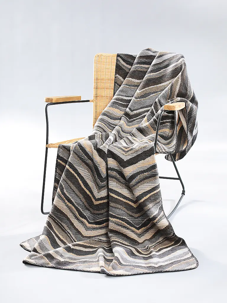 BIEDERLACK | Coperta - Plaid 150x200cm SIMPLY ELEGANT Wild Lines | Marrone