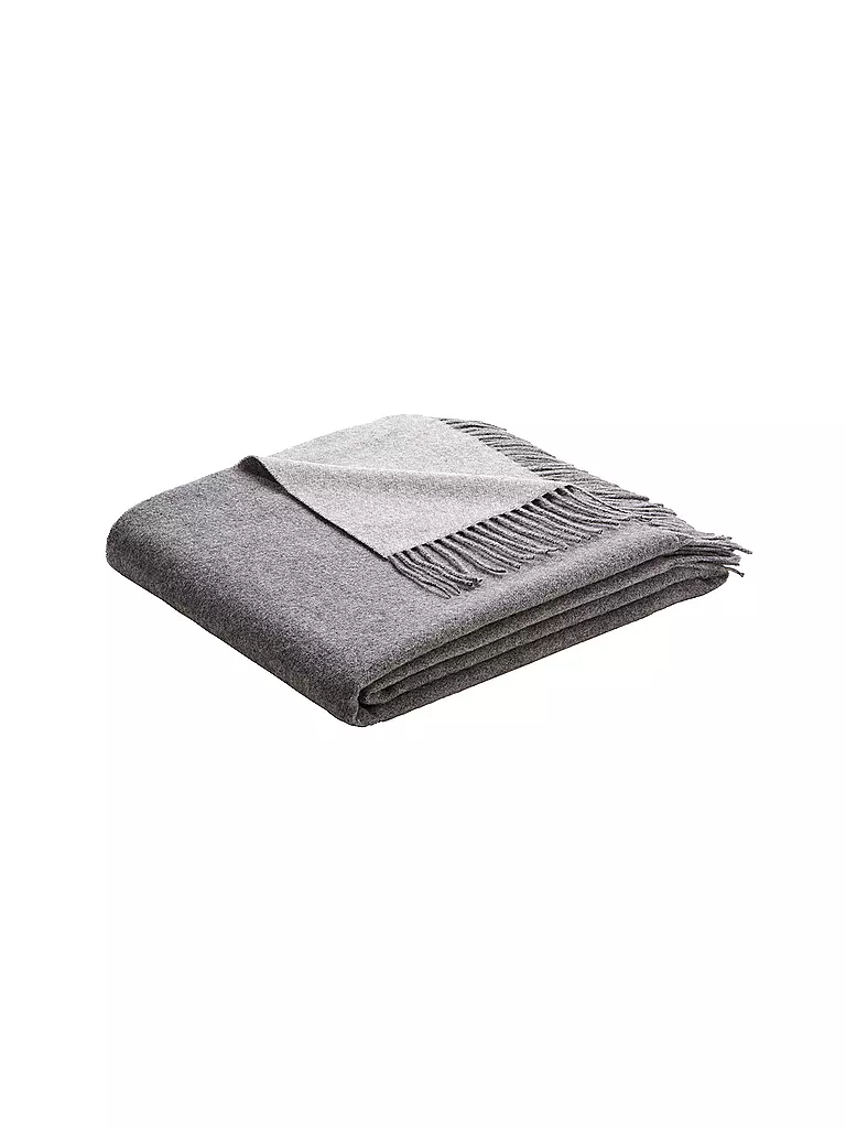 BIEDERLACK | Coperta in cashmere - Plaid 130x170 cm | Grigio
