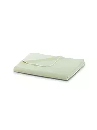 BIEDERLACK | Coperta Plaid 150x200cm CUCITURA OVERLOCK Giallo Perla | Verde chiaro