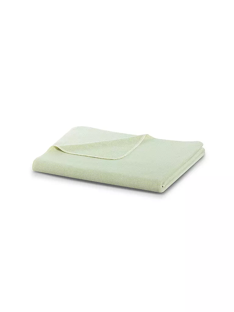 BIEDERLACK | Coperta Plaid 150x200cm CUCITURA OVERLOCK Menta Perlata | Verde chiaro