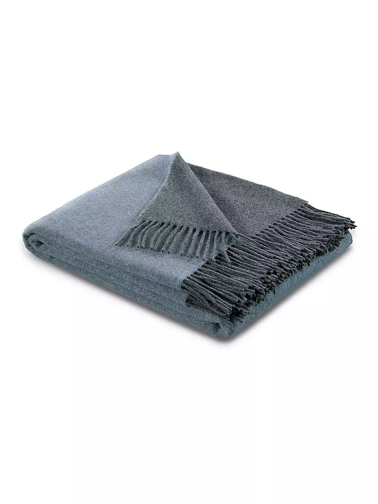 BIEDERLACK | Copriletto - Plaid 130x170cm Blu Grigio | Blu scuro