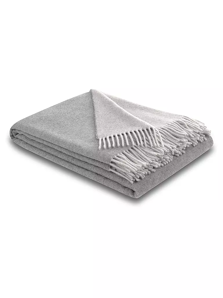 BIEDERLACK | Copriletto - Plaid 130x170cm Silver Stone | Grigio chiaro