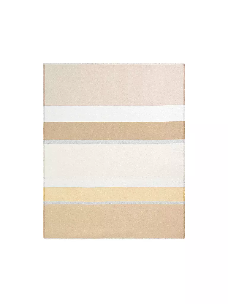 BIEDERLACK | Copriletto - Plaid 130x170cm WHITE SANDSATION Sand Stripe | Beige