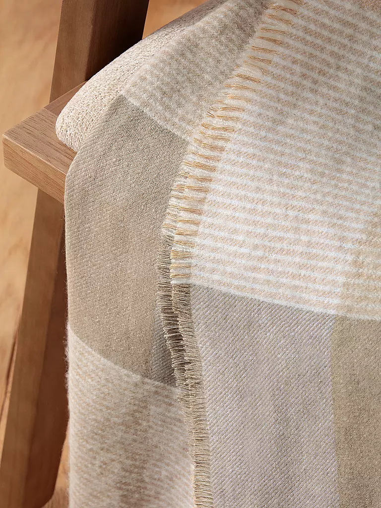 BIEDERLACK | Copriletto - Plaid 130x170cm WHITE SANDSATION White Boucle | Cammello