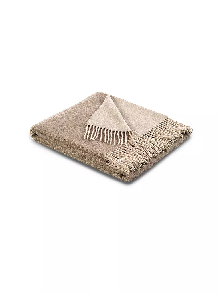 BIEDERLACK | Kaschmir Wohndecke - Plaid 130x170cm | Bianco