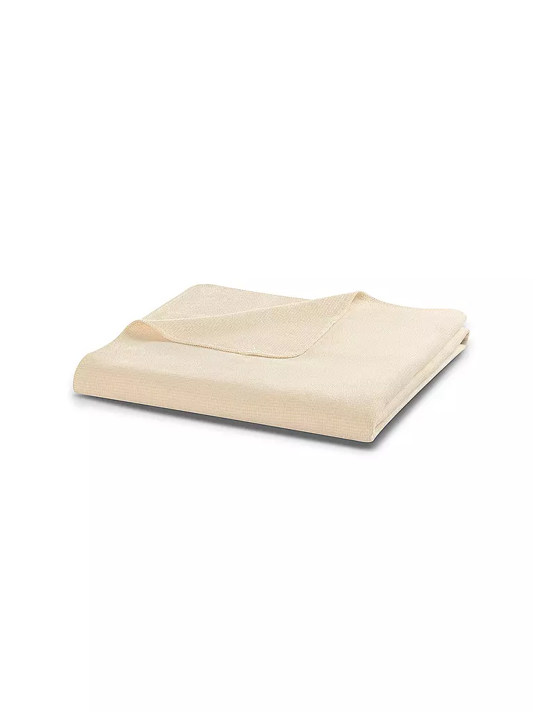 BIEDERLACK | Plaid coperta 150x200cm PUNTO OVERLOCK Pearl Oatmeal | Beige