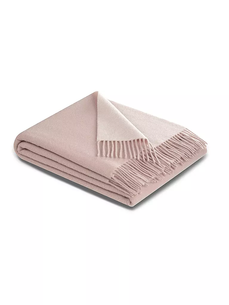 BIEDERLACK | Plaid coperta CASHMERE 130x170cm Rosa / Écru | Rosa