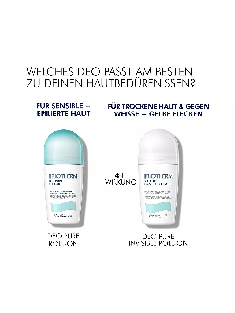 BIOTHERM | Deo Pure Roll-On 75ml | Senza colore