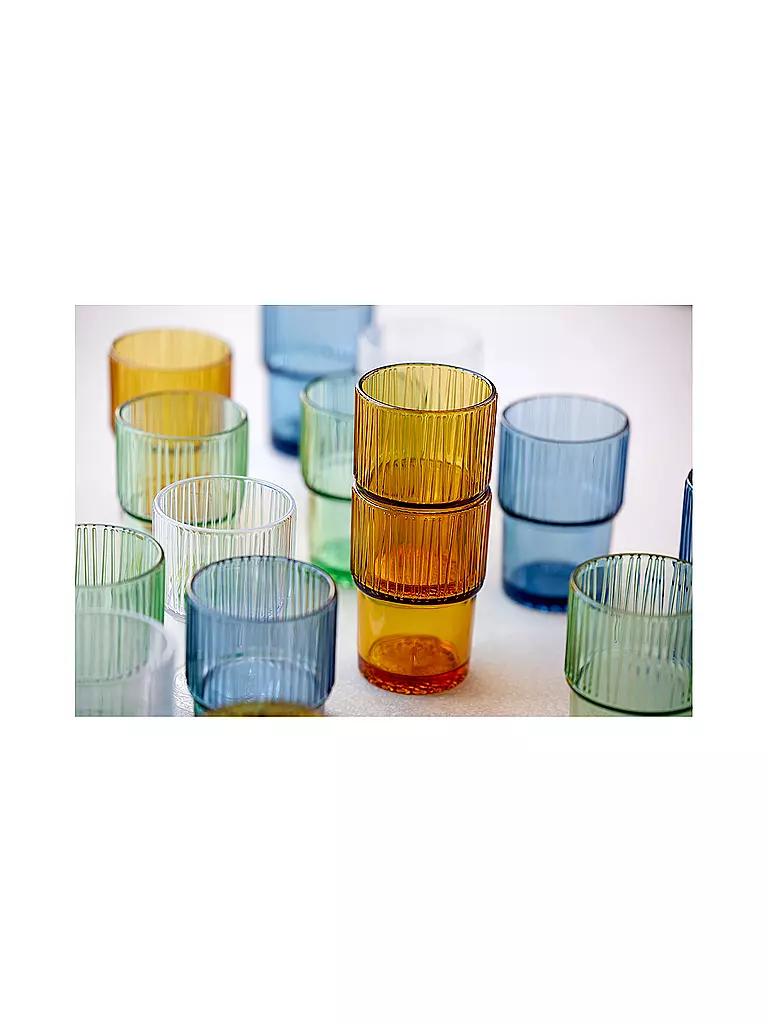 BITZ | Bicchiere KUSINTHA Set da 4 380ml Ambra | 