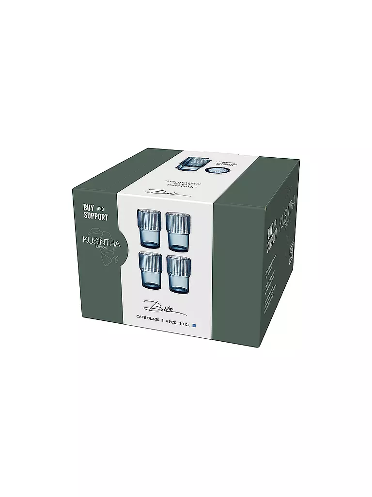 BITZ | Bicchiere KUSINTHA Set da 4 380ml Blu | 