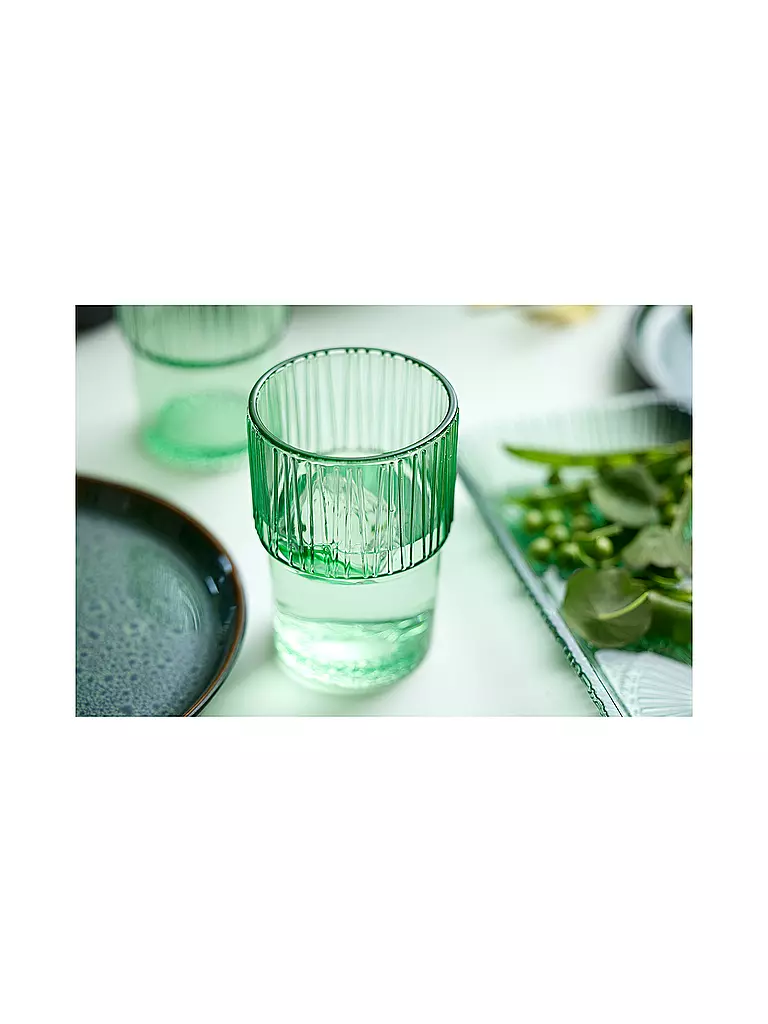 BITZ | Bicchiere KUSINTHA Set da 4 380ml Verde | Verde chiaro
