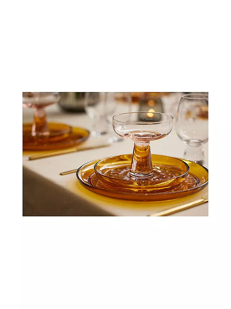 BITZ | Piatto in vetro KUSINTHA 18 cm ambra | Arancione