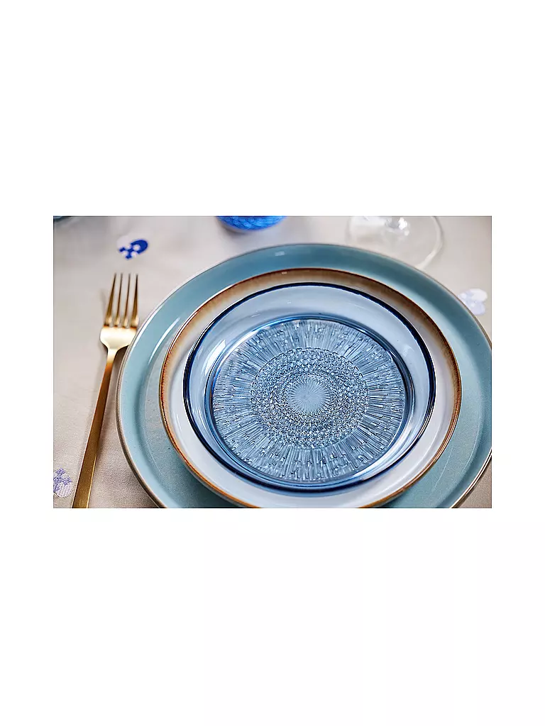 BITZ | Piatto in vetro KUSINTHA 18 cm Blu | Blu