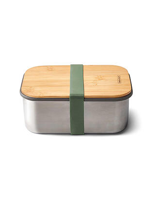 BLACK+BLUM | Contenitore per alimenti - Lunchbox grande 19x13,5 cm Oliva/Acciaio inossidabile