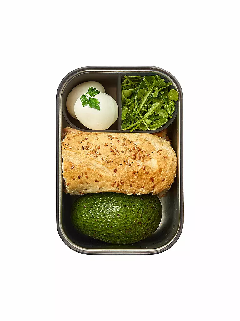 BLACK+BLUM | Contenitore per alimenti - Lunchbox grande 19x13,5 cm Oceano/Acciaio inossidabile | 