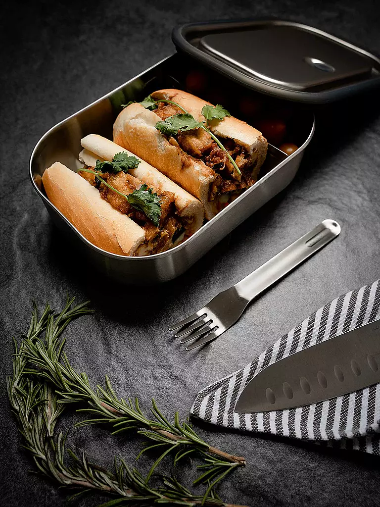 BLACK+BLUM | Lunchbox Grande 1l Arancione/Acciaio Inox | 