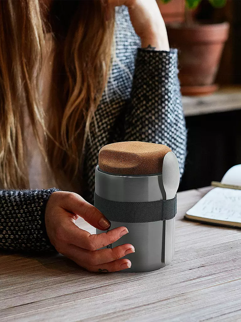 BLACK+BLUM | Tazza termica 550ml acciaio inossidabile / Nero |