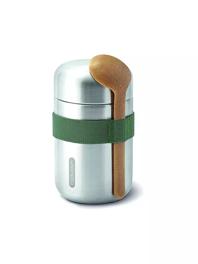 BLACK+BLUM | Thermos - Food Flask 400ml Oliva/Acciaio inossidabile | Oliva