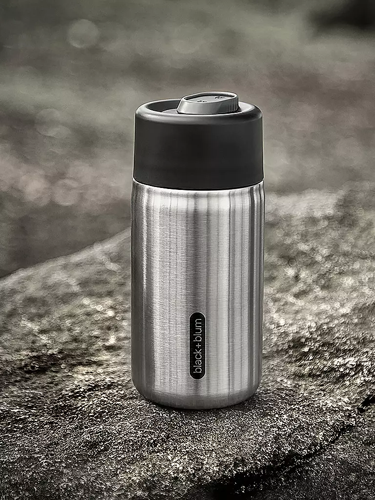 BLACK+BLUM | Thermos - Tazza termica in acciaio inox to Go 340ml Nero/Acciaio inox | Nero