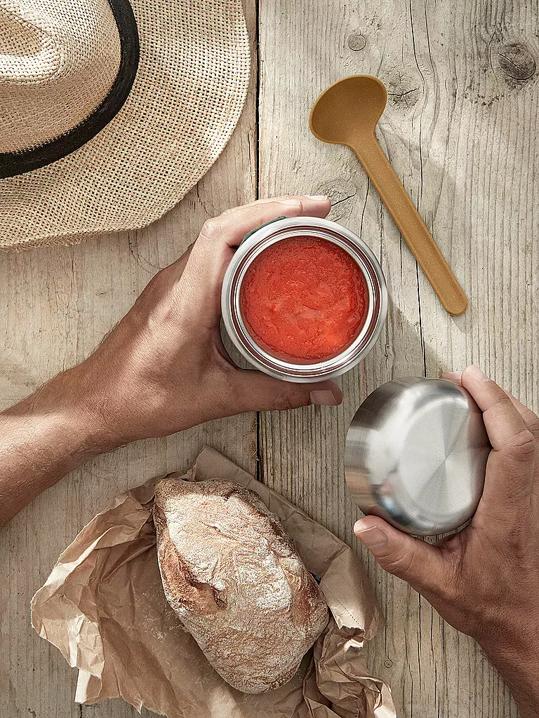 BLACK+BLUM | Thermosbehälter - Food Flask 400ml Arancione/Acciaio Inox | 